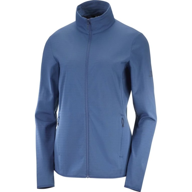 Salomon Essential Lightwarm Full Zip Bundy Damske Námornícka Modrá | SK 8HRIFN